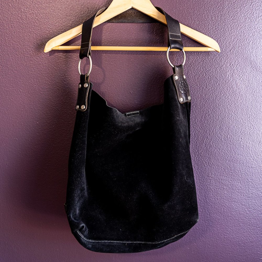 Ellington Black Suede Hobo Bag